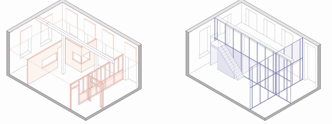 Left: existing situation, right: new situation