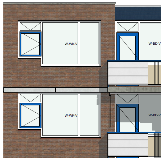 De ramen van de IJsselburgh bevinden zich niet zo hoog en kunnen vanaf de straat bewassen worden. Hier vervangen we juist twee kleinere ramen voor één panoramaraam.