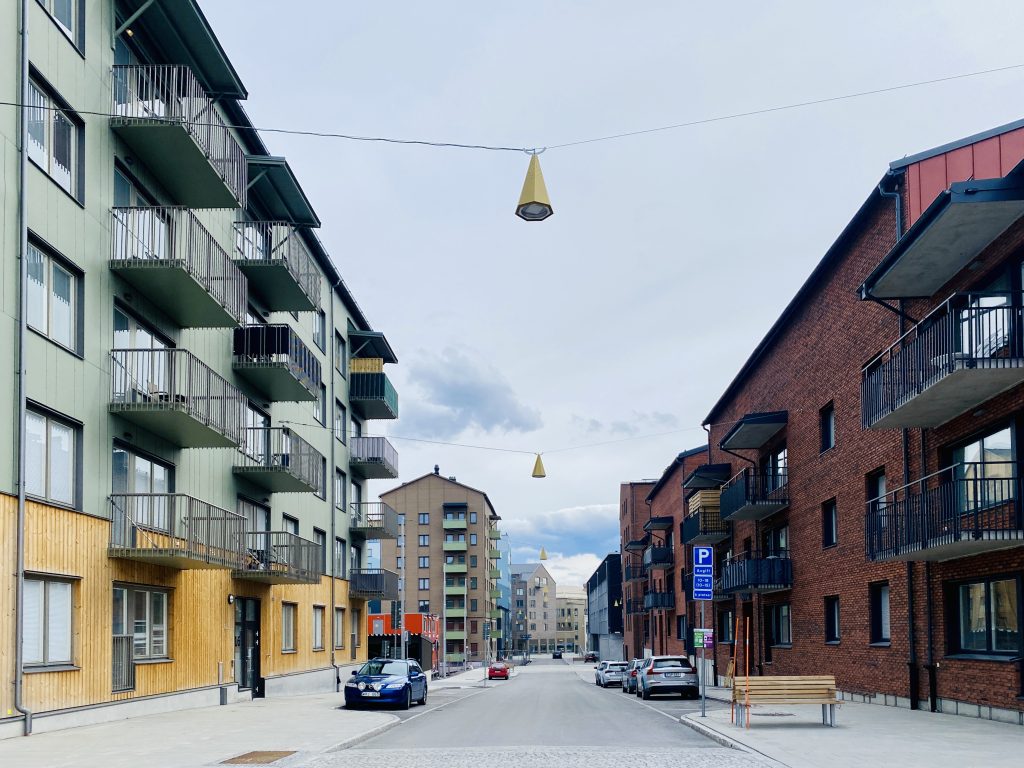 Nieuwe woongebouwen met een hogere dichtheid dan het oude Kiruna (foto: Hanneke)