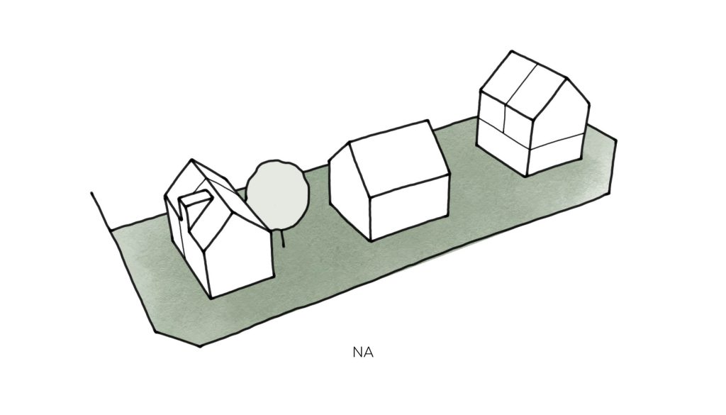 Zes woningen voor verschillende doelgroepen met individuele en gedeelde buitenruimte (afbeelding naar TIP Arkitekter)