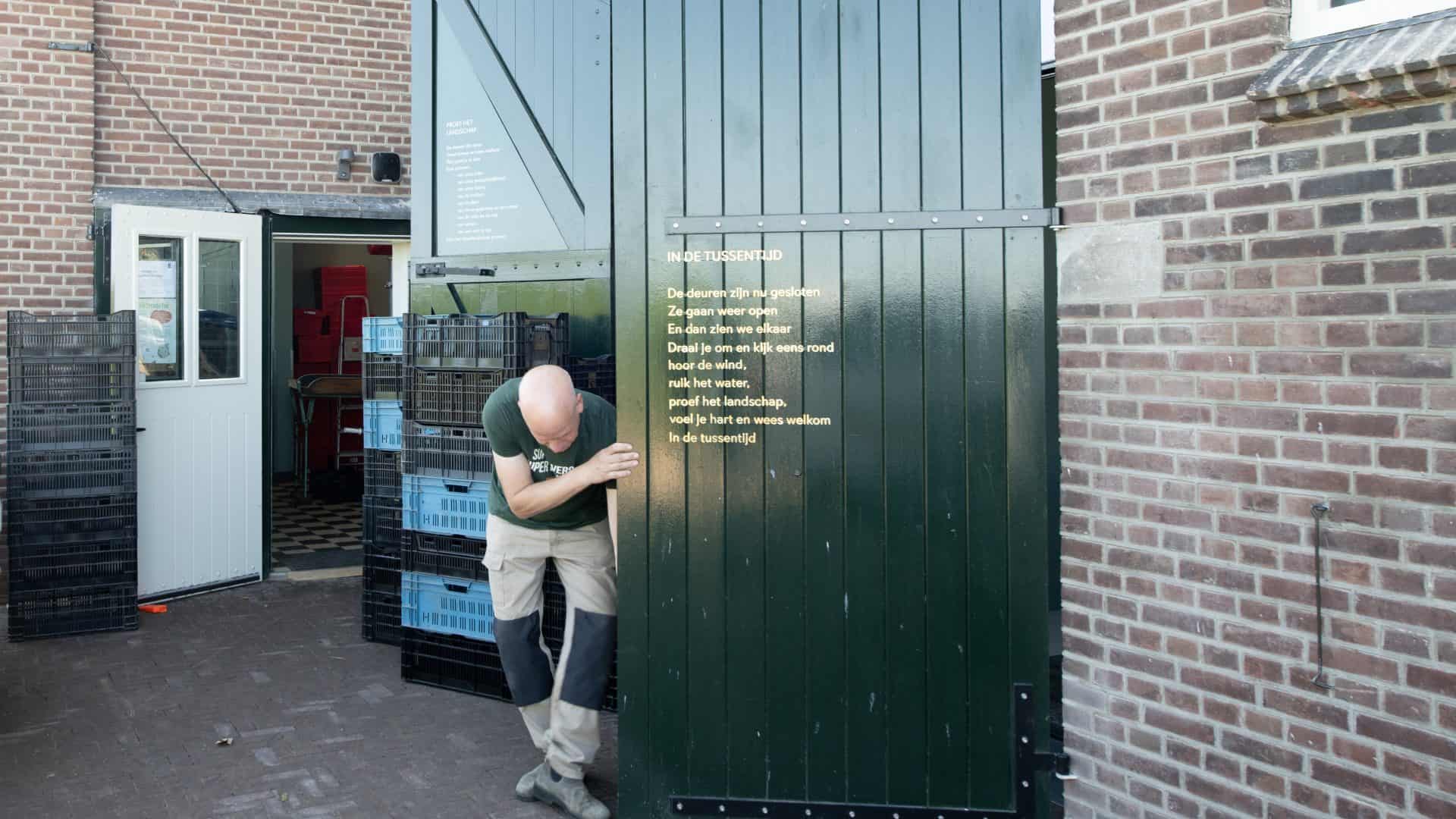Deuren van IESSELcider in het voormalig stoomgemaal en ketelhuis. Foto: Rufus de Vries