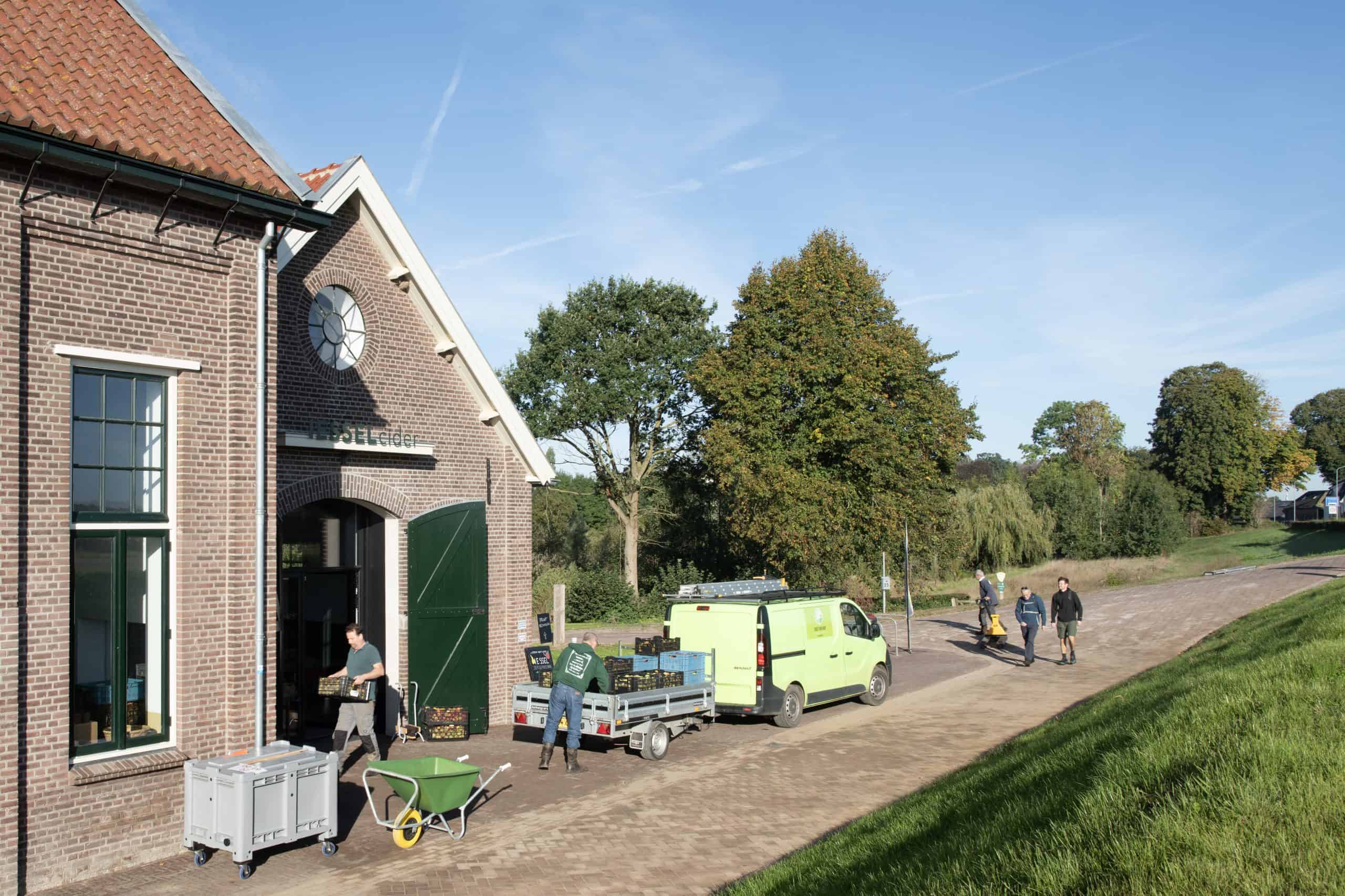 Exterieur van IESSELcider in het voormalig stoomgemaal en ketelhuis. Foto: Rufus de Vries